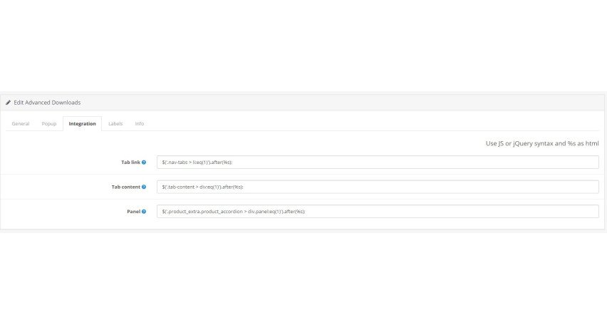Модуль Opencart Розширені завантаження Модуль Opencart Розширені завантаження