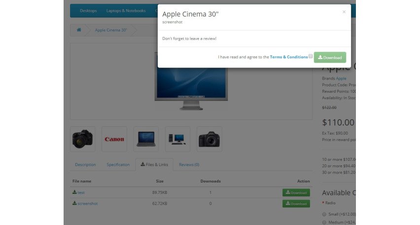 Модуль Opencart Розширені завантаження Модуль Opencart Розширені завантаження