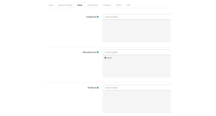 Модуль Opencart Випадкові акції Opencart 