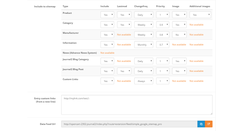 Модуль Opencart Простий Google Sitemap Pro Модуль Opencart Простий Google Sitemap Pro